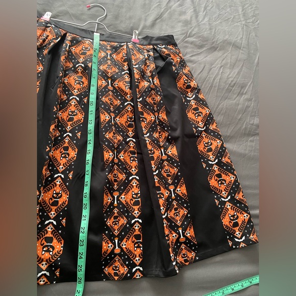 BLACK CAT HALLOWEEN JAYNE SWING SKIRT BY UNIQUE VINTAGE 1X/16 - Picture 9 of 15